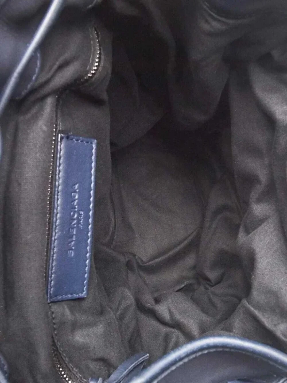 Balenciaga Navy Blue Nylon/Leather Classic Traveller Backpack Bag
